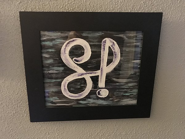 Painting Kerstin Walter On the image, there is art work of the HSP symbol.