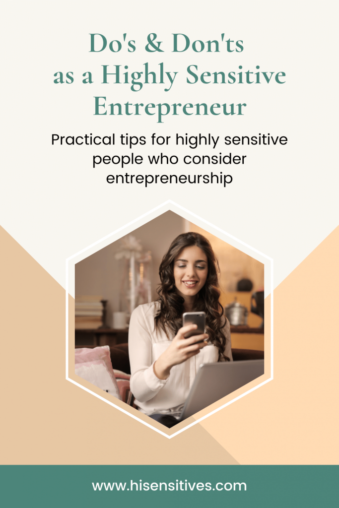Highly sensitive person entrepreneurship: A pin describing the article.